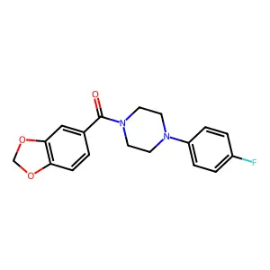 Benzo[1,3]dioxol-5-yl-[4-(4-fluoro-phenyl)-piperazin-1-yl]-methanone structure