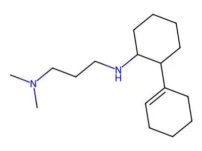 N-[2-(cyclohexen-1-yl)cyclohexyl]-N',N'-dimethylpropane-1,3-diamine structure