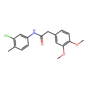 N-(3-chloro-4-methylphenyl)-2-(3,4-dimethoxyphenyl)acetamide structure