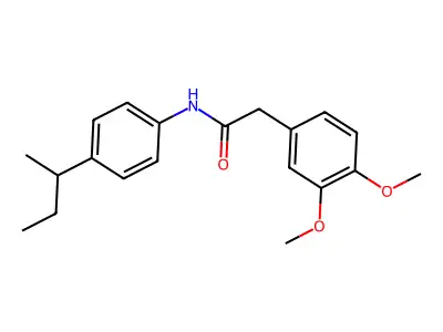 N-[4-(butan-2-yl)phenyl]-2-(3,4-dimethoxyphenyl)acetamide structure