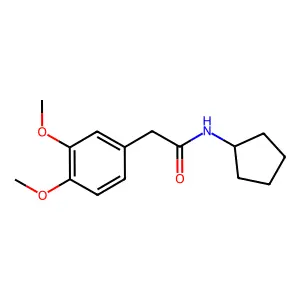 N-cyclopentyl-2-(3,4-dimethoxyphenyl)acetamide structure