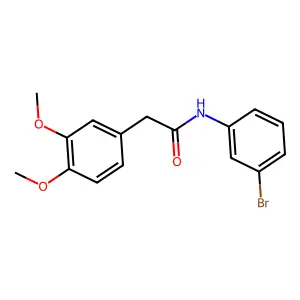 N-(3-bromophenyl)-2-(3,4-dimethoxyphenyl)acetamide structure