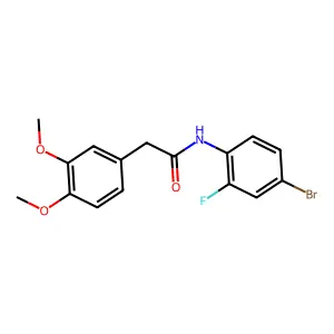 N-(4-bromo-2-fluorophenyl)-2-(3,4-dimethoxyphenyl)acetamide structure