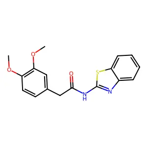 N-(1,3-benzothiazol-2-yl)-2-(3,4-dimethoxyphenyl)acetamide structure