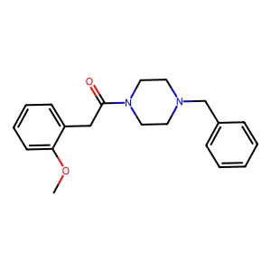1-(4-Benzylpiperazin-1-yl)-2-(2-methoxyphenyl)ethanone structure