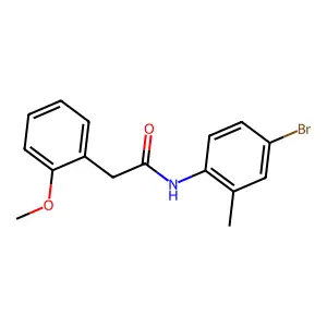 N-(4-bromo-2-methylphenyl)-2-(2-methoxyphenyl)acetamide structure