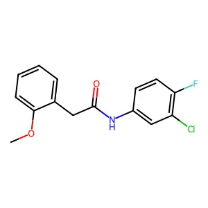 N-(3-chloro-4-fluorophenyl)-2-(2-methoxyphenyl)acetamide structure