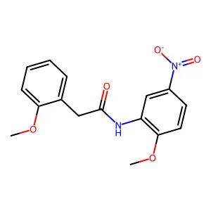 N-(2-methoxy-5-nitrophenyl)-2-(2-methoxyphenyl)acetamide structure