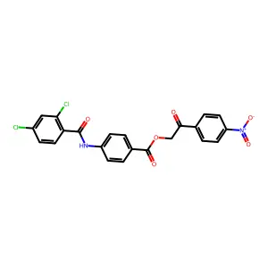 2-{4-Nitrophenyl}-2-oxoethyl 4-[(2,4-dichlorobenzoyl)amino]benzoate structure
