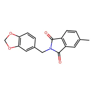 2-(1,3-benzodioxol-5-ylmethyl)-5-methyl-1H-isoindole-1,3(2H)-dione structure