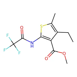 Methyl 4-ethyl-5-methyl-2-[(trifluoroacetyl)amino]-3-thiophenecarboxylate structure