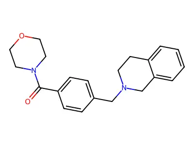 [4-(3,4-dihydro-1H-isoquinolin-2-ylmethyl)phenyl]-morpholin-4-ylmethanone structure