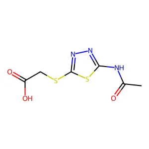 2-[(5-Acetamido-1,3,4-thiadiazol-2-yl)sulfanyl]acetic acid structure