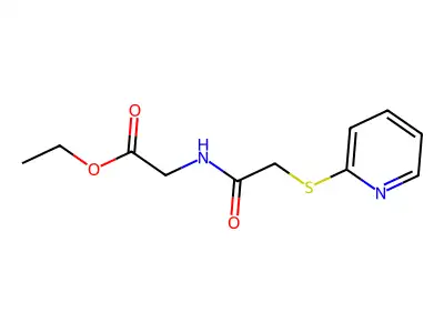 Ethyl 2-[2-(pyridin-2-ylsulfanyl)acetamido]acetate structure
