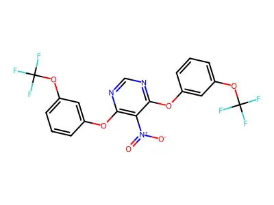 5-Nitro-4,6-bis[3-(trifluoromethoxy)phenoxy]pyrimidine structure
