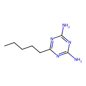 6-Pentyl-1,3,5-triazine-2,4-diamine structure