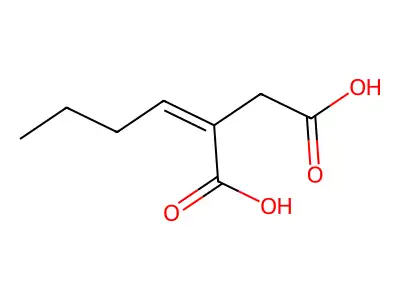 (2Z)-2-Butylidenebutanedioic acid structure