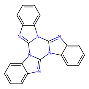 Benzo[4,5]imidazo[1,2-a]benzo[4,5]imidazo[1,2-c]benzo[4,5]imidazo[1,2-e][1,3,5]triazine structure