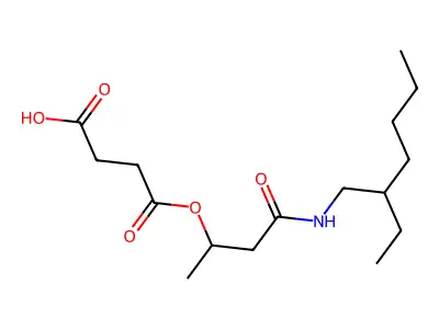 1-[3-[(2-乙基己基)氨基]-1-甲基-3-氧代丙基]丁二酸酯 structure