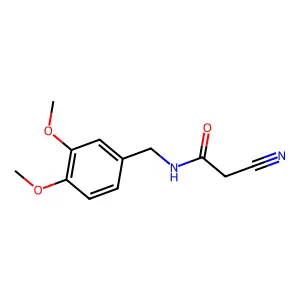 2-cyano-N-(3,4-dimethoxybenzyl)acetamide structure