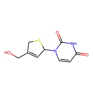 1-[4-(Hydroxymethyl)-2,5-dihydrothiophen-2-yl]pyrimidine-2,4-dione structure