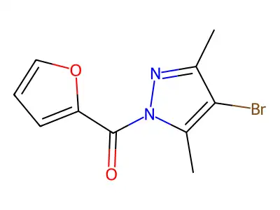 (4-Bromo-3,5-dimethylpyrazol-1-yl)-(furan-2-yl)methanone structure