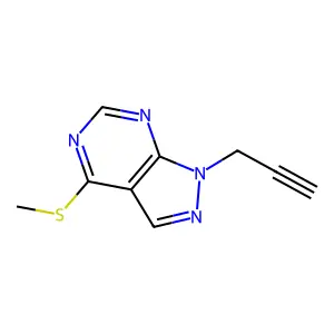 1H-Pyrazolo[3,4-d]pyrimidine, 4-(methylthio)-1-(2-propynyl)- structure