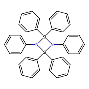 Cyclodisilazane, 1,2,2,3,4,4-hexaphenyl- structure