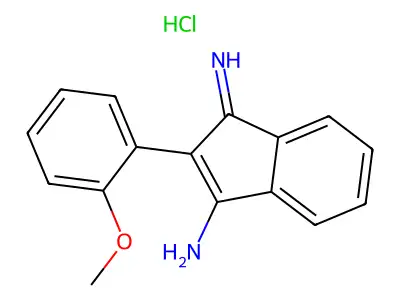 1-Imino-2-(methoxyphenyl)-1H-inden-3-amine monohydrochloride structure