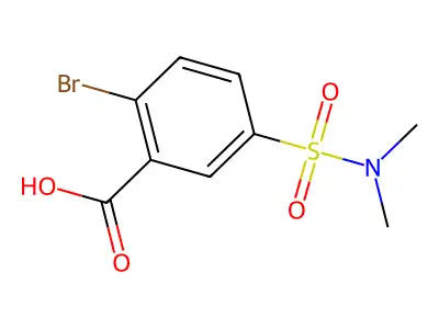 2-bromo-5-(dimethylsulfamoyl)benzoic Acid structure