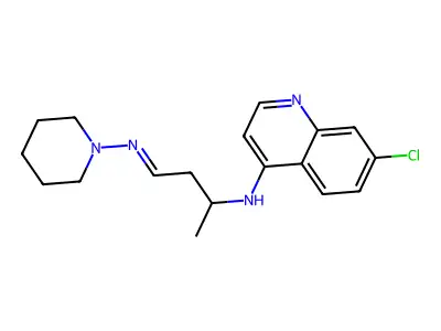 7-Chloro-N-{4-[(piperidin-1-yl)imino]butan-2-yl}quinolin-4-amine structure