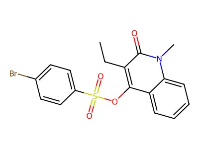 (3-Ethyl-1-methyl-2-oxoquinolin-4-yl) 4-bromobenzenesulfonate structure