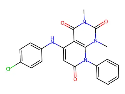 5-(4-Chloroanilino)-1,3-dimethyl-8-phenylpyrido[2,3-d]pyrimidine-2,4,7-trione structure