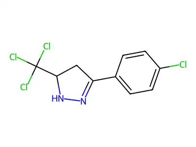 3-(4-chlorophenyl)-5-(trichloromethyl)-4,5-dihydro-1H-pyrazole structure