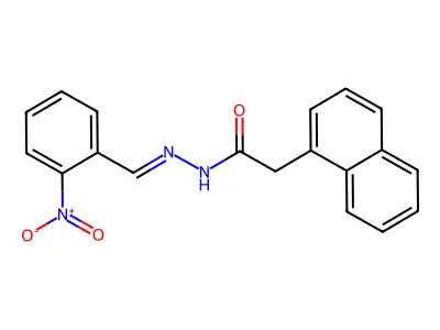 2-(naphthalen-1-yl)-N'-[(E)-(2-nitrophenyl)methylidene]acetohydrazide structure