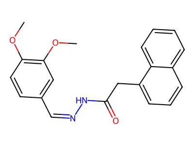(Z)-N'-(3,4-dimethoxybenzylidene)-2-(naphthalen-1-yl)acetohydrazide structure