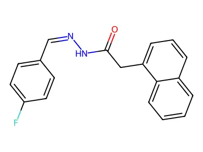 N'-(4-fluorobenzylidene)-2-(1-naphthyl)acetohydrazide structure