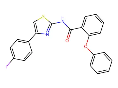 N-[4-(4-iodophenyl)-1,3-thiazol-2-yl]-2-phenoxybenzamide structure