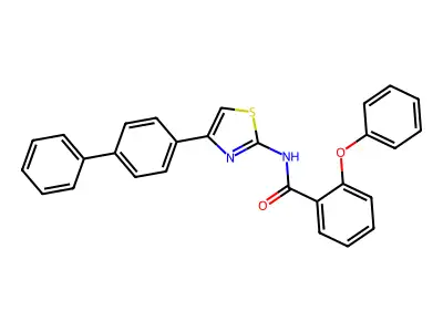 2-phenoxy-N-[4-(4-phenylphenyl)-1,3-thiazol-2-yl]benzamide structure