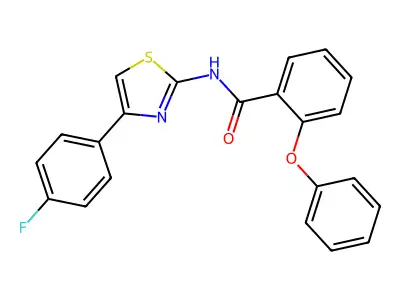 N-[4-(4-fluorophenyl)-1,3-thiazol-2-yl]-2-phenoxybenzamide structure