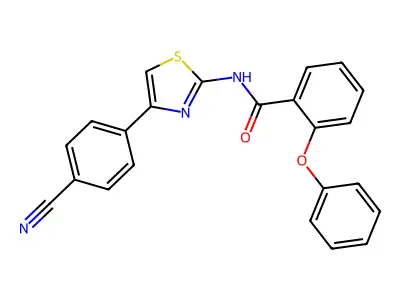 N-[4-(4-cyanophenyl)-1,3-thiazol-2-yl]-2-phenoxybenzamide structure