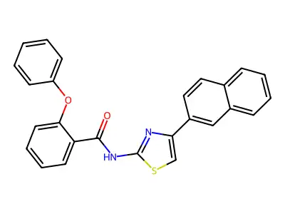 N-(4-(naphthalen-2-yl)thiazol-2-yl)-2-phenoxybenzamide structure