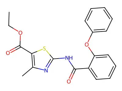 Ethyl 4-methyl-2-(2-phenoxybenzamido)thiazole-5-carboxylate structure