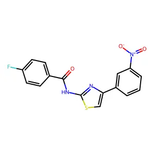 4-Fluoro-N-[4-(3-nitrophenyl)-1,3-thiazol-2-yl]benzamide structure