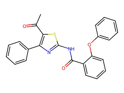 N-(5-acetyl-4-phenyl-1,3-thiazol-2-yl)-2-phenoxybenzamide structure