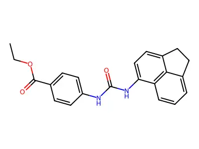 Ethyl 4-(1,2-dihydroacenaphthylen-5-ylcarbamoylamino)benzoate structure