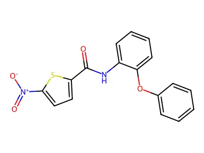 5-nitro-N-(2-phenoxyphenyl)thiophene-2-carboxamide structure