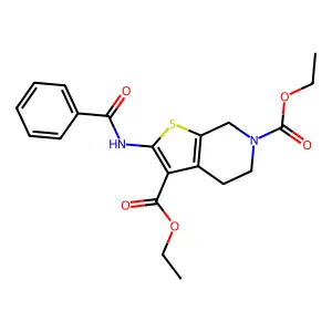 diethyl 2-benzamido-4,5-dihydrothieno[2,3-c]pyridine-3,6(7H)-dicarboxylate structure