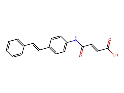 4-Oxo-4-[4-(2-phenylethenyl)anilino]but-2-enoic acid structure