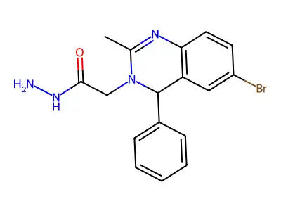 2-(6-Bromo-2-methyl-4-phenyl-3,4-dihydroquinazolin-3-yl)acetohydrazide structure